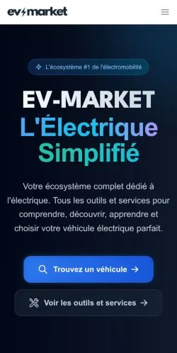 Anteprima del sito EV-Market, media di Francia per articoli sponsorizzati