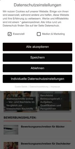Anteprima del sito Hauptsache Bildung, media di Germania per articoli sponsorizzati