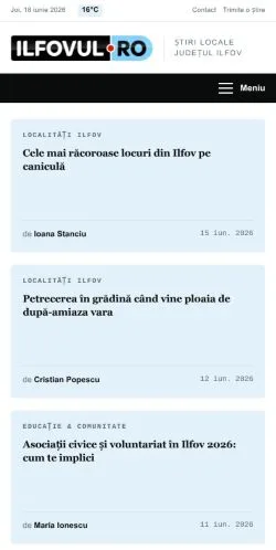 Podgląd witryny Ilfovul, medium z kraju Rumunia do artykułów sponsorowanych