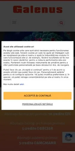 Vista previa del sitio Revista Galenus, medio de Rumanía para artículos patrocinados