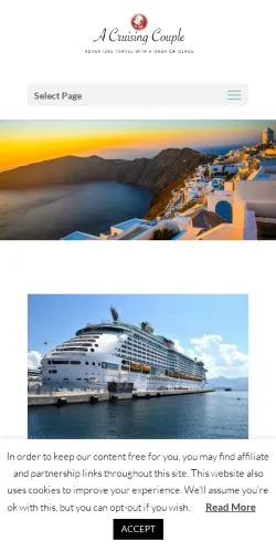 Voorbeeld van de site A Cruising Couple, medium uit Verenigde Staten voor gesponsorde artikelen