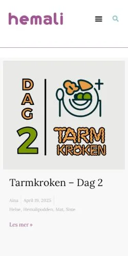 Aperçu du site Hemali, média de Norvège pour articles sponsorisés