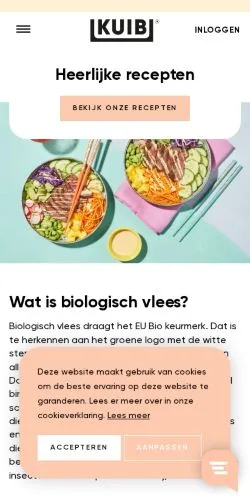 スポンサード記事向けのオランダメディア、Kuibのサイトプレビュー