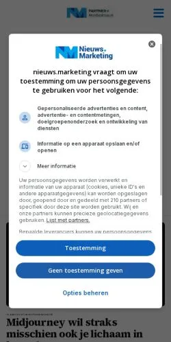 Anteprima del sito AI en Business Nieuws, media di Paesi Bassi per articoli sponsorizzati