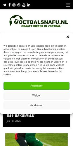 Anteprima del sito "GRAAFT DIEPER IN VOETBAL" -, media di Paesi Bassi per articoli sponsorizzati