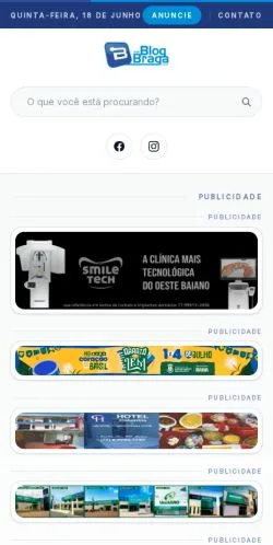 Anteprima del sito Blog Braga, media di Brasile per articoli sponsorizzati