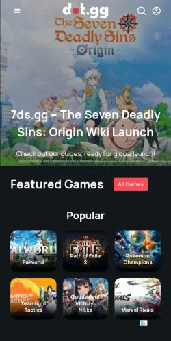 Förhandsvisning av webbplatsen DotGG Gaming Network, medium i USA för sponsrade artiklar