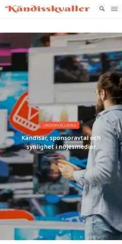 Anteprima del sito kändisskvaller, media di Svezia per articoli sponsorizzati