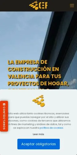 Podgląd witryny Construcción Reformas CEF Valencia, medium z kraju Hiszpania do artykułów sponsorowanych