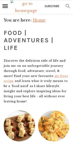Pré-visualização do site Dine Dream Discover, meio de Estados Unidos para artigos patrocinados