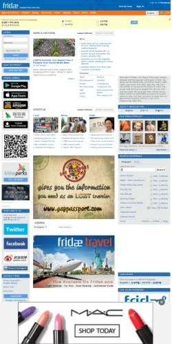 Anteprima del sito Fridae Asia, media di Stati Uniti per articoli sponsorizzati