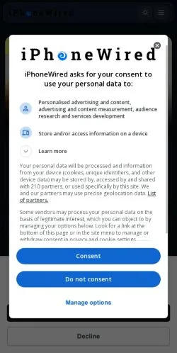 스폰서 기사용 미국 매체 iPhone Wired 사이트 미리보기