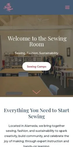 Podgląd witryny The Sewing Room, medium z kraju Stany Zjednoczone do artykułów sponsorowanych