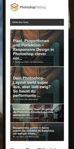 스폰서 기사용 독일 매체 Photoshop Weblog 사이트 미리보기