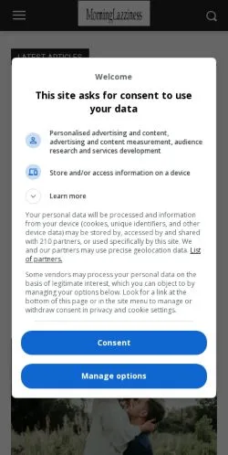 Anteprima del sito Morning Lazziness, media di Stati Uniti per articoli sponsorizzati