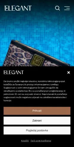 Anteprima del sito Elegant, media di Croazia per articoli sponsorizzati