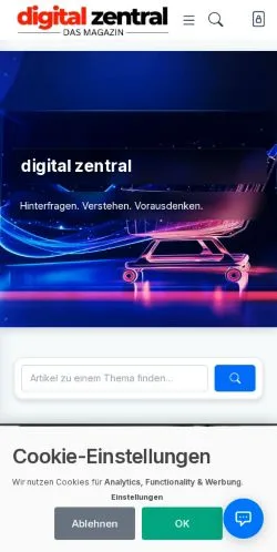 Anteprima del sito Digital Zentral, media di Germania per articoli sponsorizzati