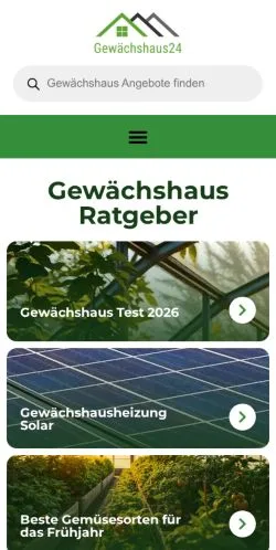 Anteprima del sito Gewächshaus24, media di Germania per articoli sponsorizzati