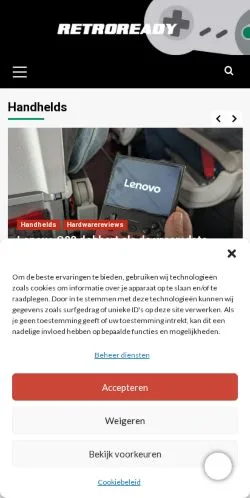 Podgląd witryny RetroReady, medium z kraju Holandia do artykułów sponsorowanych