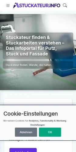 Anteprima del sito Stuckateur, media di Germania per articoli sponsorizzati