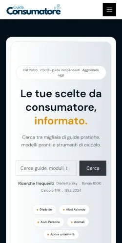 Anteprima del sito Guida Consumatore, media di Italia per articoli sponsorizzati
