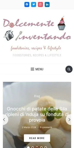Podgląd witryny Dolcemente Inventando, medium z kraju Włochy do artykułów sponsorowanych