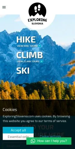 Anteprima del sito Exploring Slovenia, media di Stati Uniti per articoli sponsorizzati