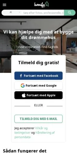 Forhåndsvisning af homify, medie fra Danmark til sponsorerede artikler