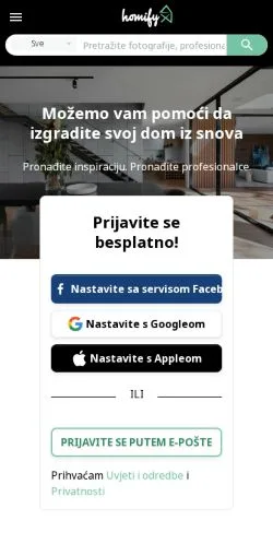 Sponsorlu makaleler için Hırvatistan medyası homify sitesinin önizlemesi