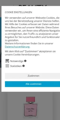 Podgląd witryny Inbeauty, medium z kraju Niemcy do artykułów sponsorowanych