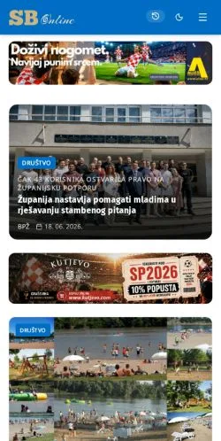 Anteprima del sito SB Online, media di Croazia per articoli sponsorizzati