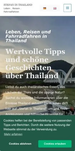 Vista previa del sitio Stefan in Thailand, medio de Alemania para artículos patrocinados