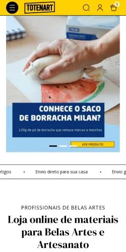 Podgląd witryny Totenart, medium z kraju Portugalia do artykułów sponsorowanych