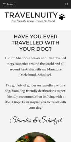 Podgląd witryny Travelnuity Dog-Friendly Travel, medium z kraju Stany Zjednoczone do artykułów sponsorowanych