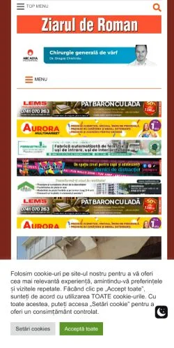Anteprima del sito Ziarul de Roman, media di Romania per articoli sponsorizzati
