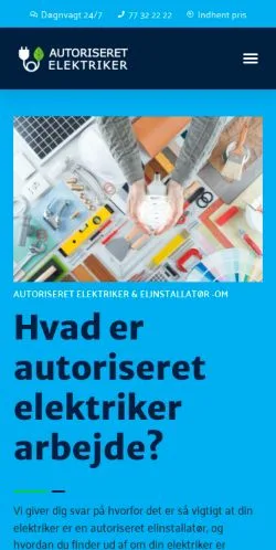 스폰서 기사용 덴마크 매체 Autoriseret Elektriker 사이트 미리보기
