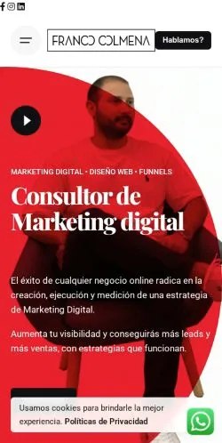 スポンサード記事向けのスペインメディア、Franco Colmenaのサイトプレビュー