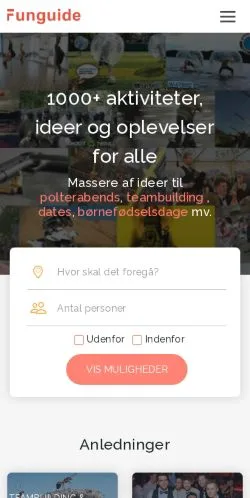 Anteprima del sito Funguide, media di Danimarca per articoli sponsorizzati