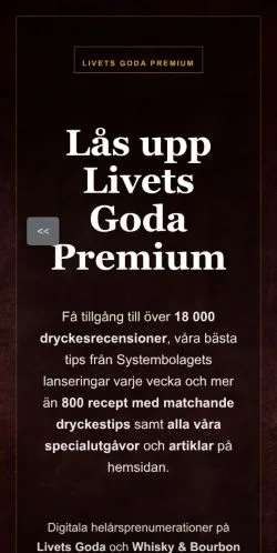 Anteprima del sito Livets Goda, media di Svezia per articoli sponsorizzati