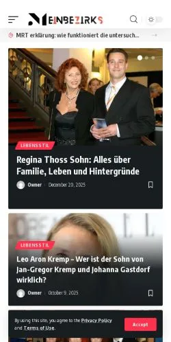 Anteprima del sito MeinBezirks, media di Austria per articoli sponsorizzati