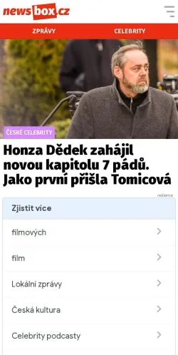 Podgląd witryny Newsbox, medium z kraju Czechy do artykułów sponsorowanych
