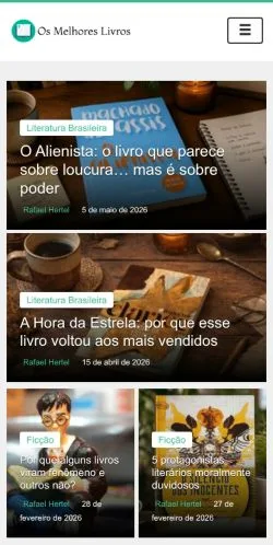Anteprima del sito Os Melhores Livros, media di Brasile per articoli sponsorizzati