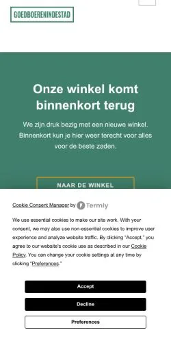 Pré-visualização do site Goed Boeren In De Stad, meio de Países Baixos para artigos patrocinados