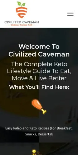 Anteprima del sito Civilized Caveman, media di Stati Uniti per articoli sponsorizzati
