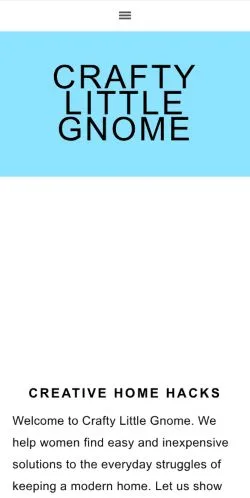 Anteprima del sito Crafty Little Gnome, media di Stati Uniti per articoli sponsorizzati