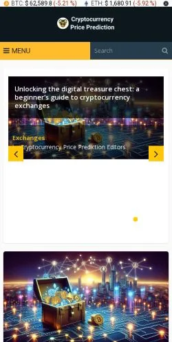 Podgląd witryny CryptocurrencyPricePrediction, medium z kraju Stany Zjednoczone do artykułów sponsorowanych