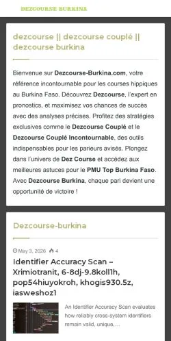 스폰서 기사용 미국 매체 Dezcourse Burkina 사이트 미리보기