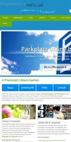 Podgląd witryny Frankreich-Info, medium z kraju Niemcy do artykułów sponsorowanych