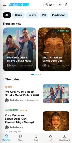 Vorschau der Website Gamedaim, Medium aus Indonesien für gesponserte Artikel