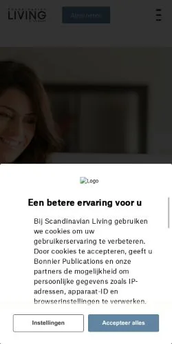 Podgląd witryny Scandinavian Living, medium z kraju Holandia do artykułów sponsorowanych